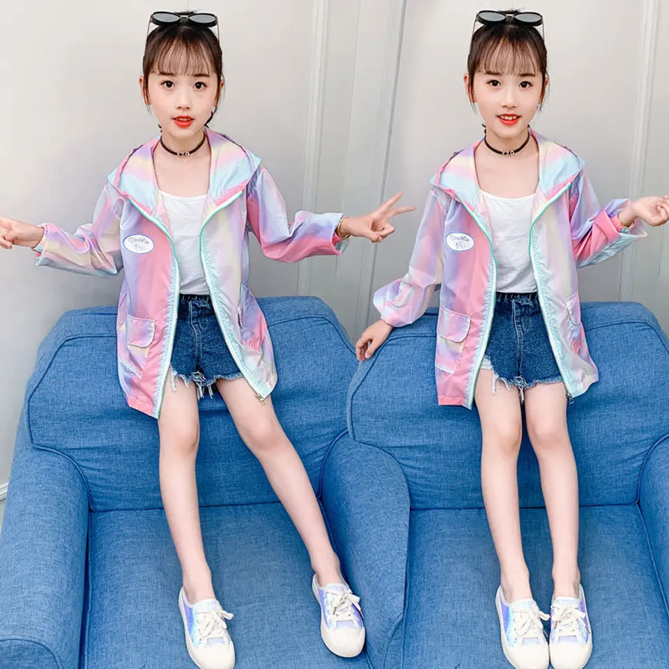 New Arrival Thin Girls Zipper Coat Hooded Kids Baby Girls Outerwear For Age 3T 4 6 8 10 12Year Cute Casual Summer Sunproof Coats
New Arrival Thin Girls Zipper Coat Hooded Kids Baby Girls Outerwear For Age 3T 4 6 8 10 12Year Cute Casual Summer Sunproof Coats