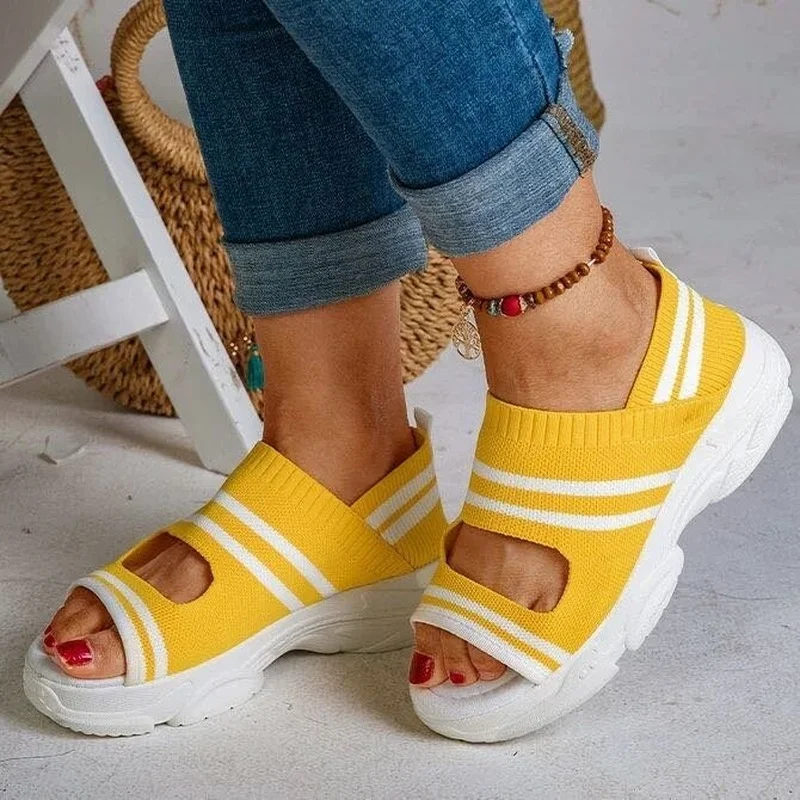 Women's Sports Sandals Fashion Knit Soft Soles Open Toe Women Sandals Platform Soles Women's Casual Fashion Shoes Beach Shoes
Women's Sports Sandals Fashion Knit Soft Soles Open Toe Women Sandals Platform Soles Women's Casual Fashion Shoes Beach Shoes