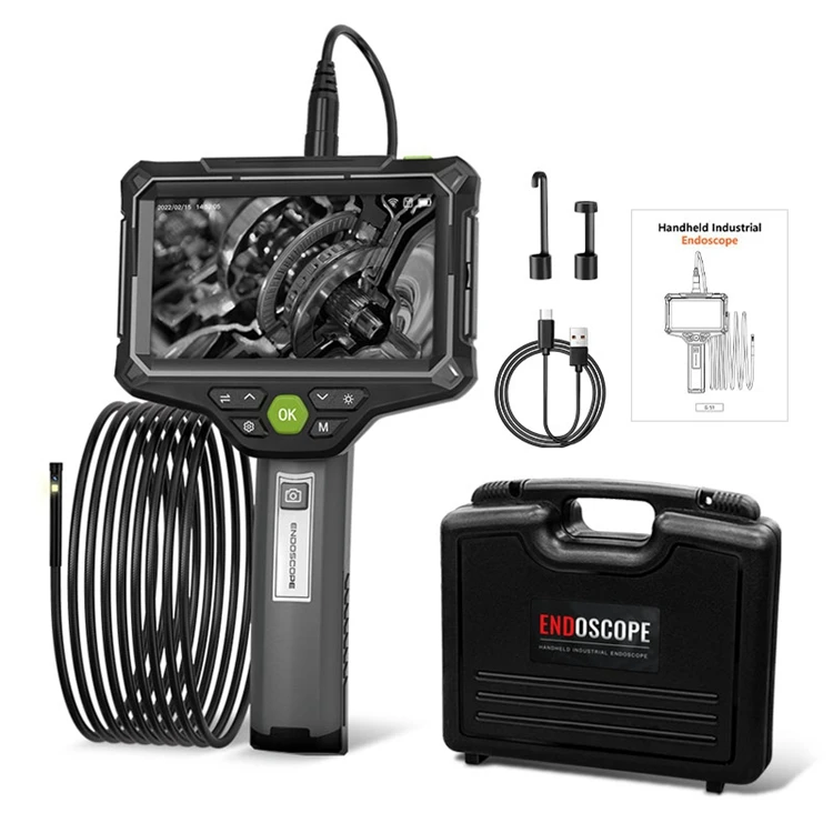 Handheld 5inch HD IPS Display Industrial Video Scope Camera 3.9mm Vehicle Pipe Inspection Borescope Smart Endoscope
Handheld 5inch HD IPS Display Industrial Video Scope Camera 3.9mm Vehicle Pipe Inspection Borescope Smart Endoscope