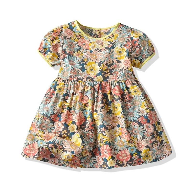 Flower Dress Girl Summer Pastoral Dress 2022 New Kids Cotton Princess Puff Sleeves Waist Knee-length Children's Skirt Fashion
Flower Dress Girl Summer Pastoral Dress 2022 New Kids Cotton Princess Puff Sleeves Waist Knee-length Children's Skirt Fashion