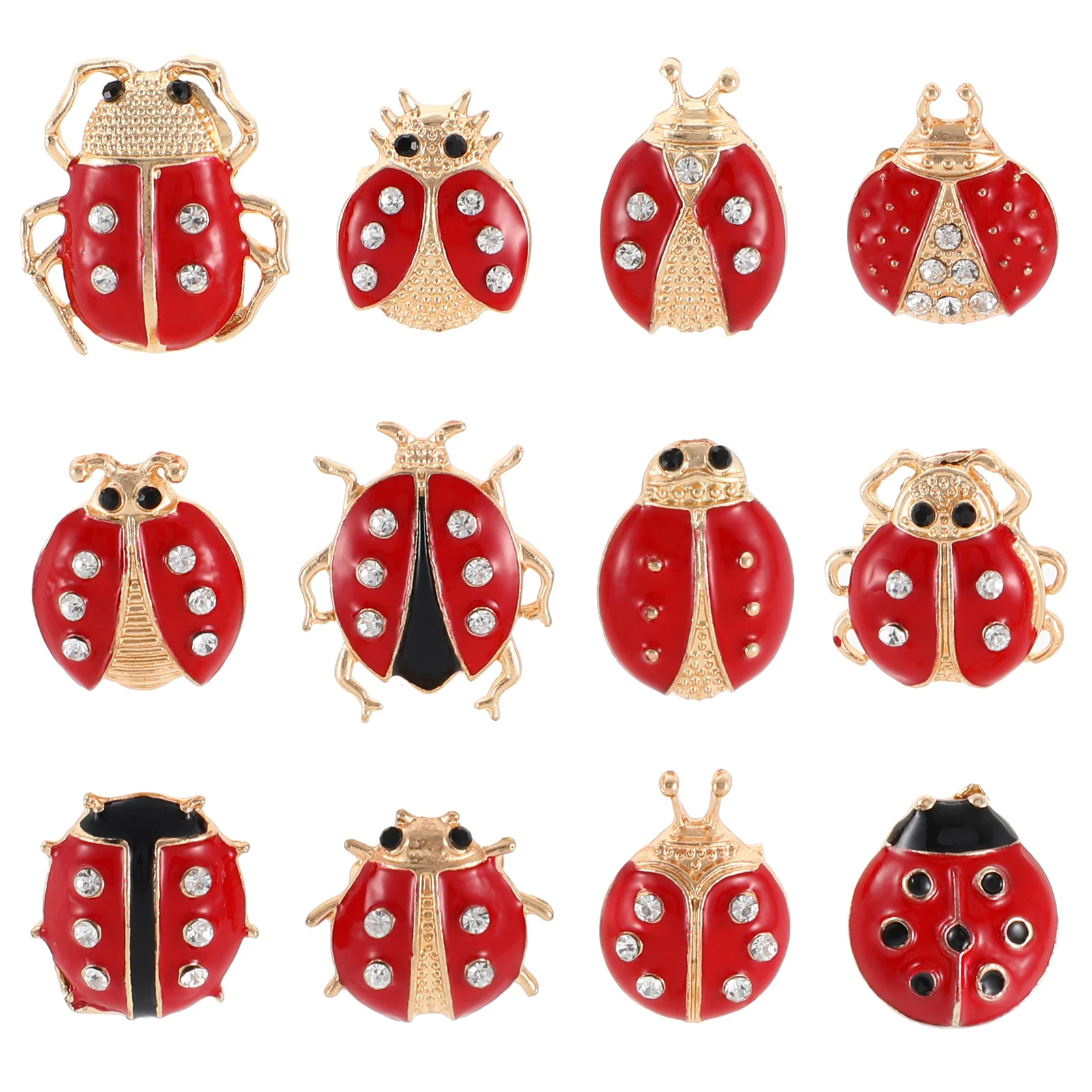 12Pcs Brooch Delicate Insect Ladybug Clothes Breastpin for Female Lady Woman Girl
12Pcs Brooch Delicate Insect Ladybug Clothes Breastpin for Female Lady Woman Girl