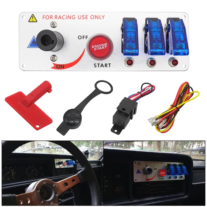 Car 12V One-Button Start Master Switch Panel Racing Modified LED Ignition Switch Engine Start Power-Off Switch
Car 12V One-Button Start Master Switch Panel Racing Modified LED Ignition Switch Engine Start Power-Off Switch