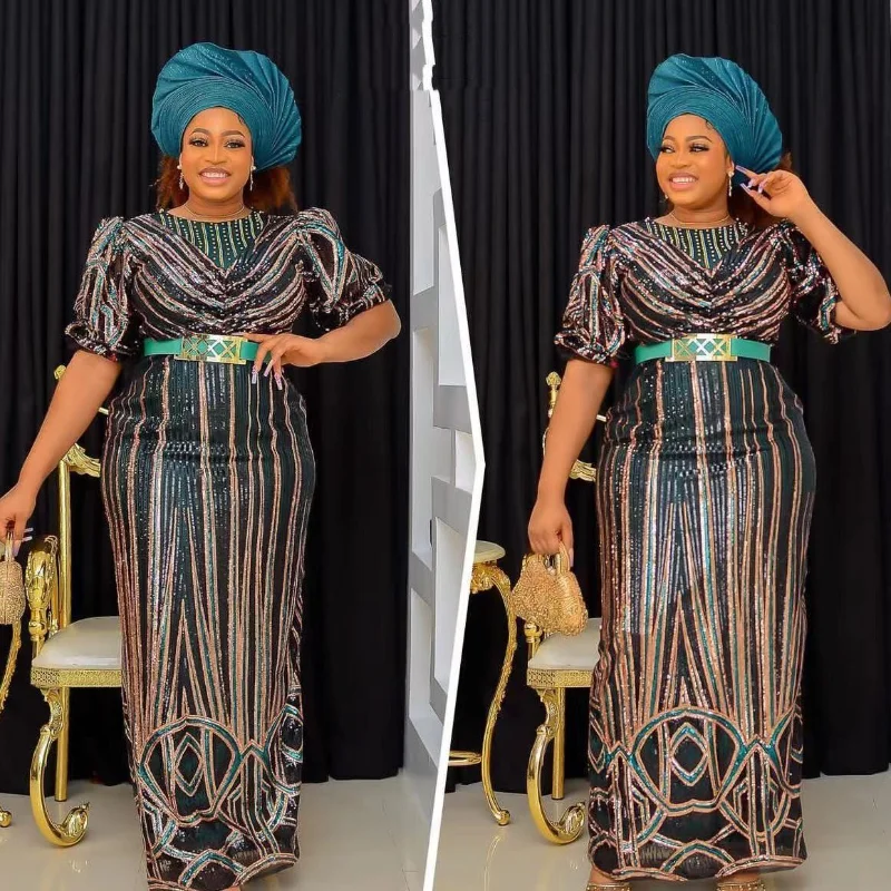 Plus Size African Party Long Dresses for Women 2023 New Dashiki Ankara Sequin Evening Gowns Turkey Outfits Robe Africa Clothing
Plus Size African Party Long Dresses for Women 2023 New Dashiki Ankara Sequin Evening Gowns Turkey Outfits Robe Africa Clothing