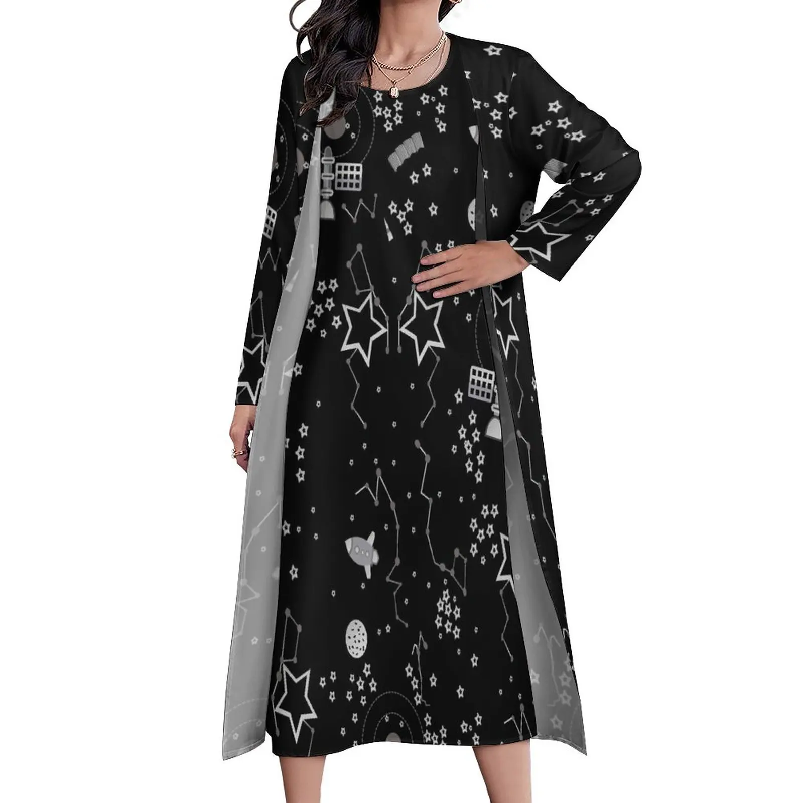 Star Dress Spring Outer Space With Stars Spaceship Slanet Street Wear Boho Beach Long Dresses Ladies Custom Vintage Maxi Dress
Star Dress Spring Outer Space With Stars Spaceship Slanet Street Wear Boho Beach Long Dresses Ladies Custom Vintage Maxi Dress