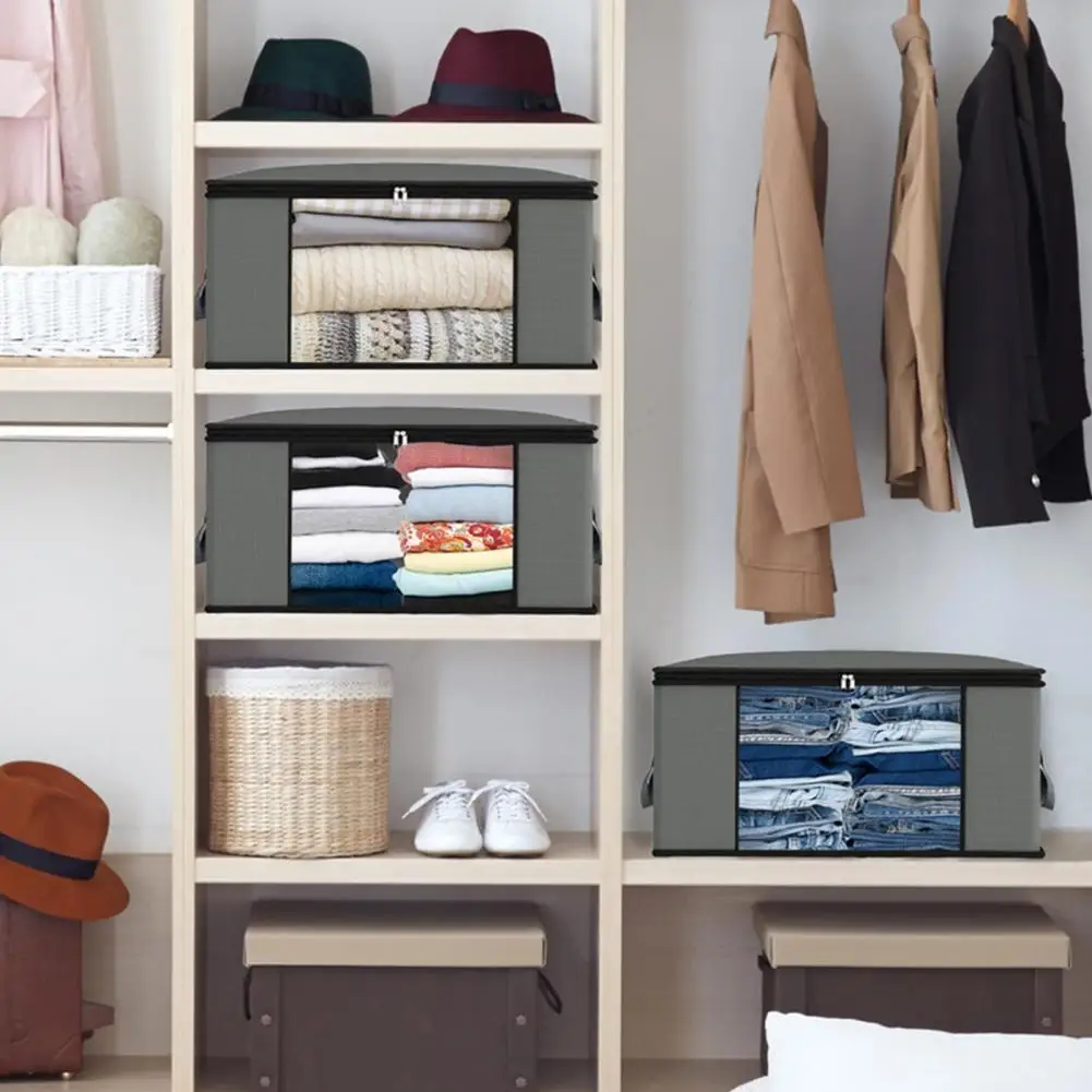 Dust-proof Clothing Storage Tote Capacity Clothes Storage Bag with Window Handles Organize Bedroom Closet Clothing Durable
Dust-proof Clothing Storage Tote Capacity Clothes Storage Bag with Window Handles Organize Bedroom Closet Clothing Durable