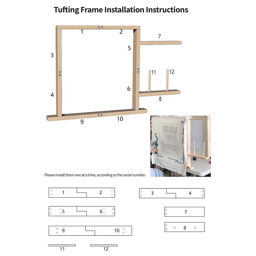 Tufting Frame Zelko Wooden 70*75cm Large Rug tuft Frame Punch Needle Frame Tufting Carpet Making Frame for use with Tufting Guns 
Tufting Frame Zelko Wooden 70*75cm Large Rug tuft Frame Punch Needle Frame Tufting Carpet Making Frame for use with Tufting Guns