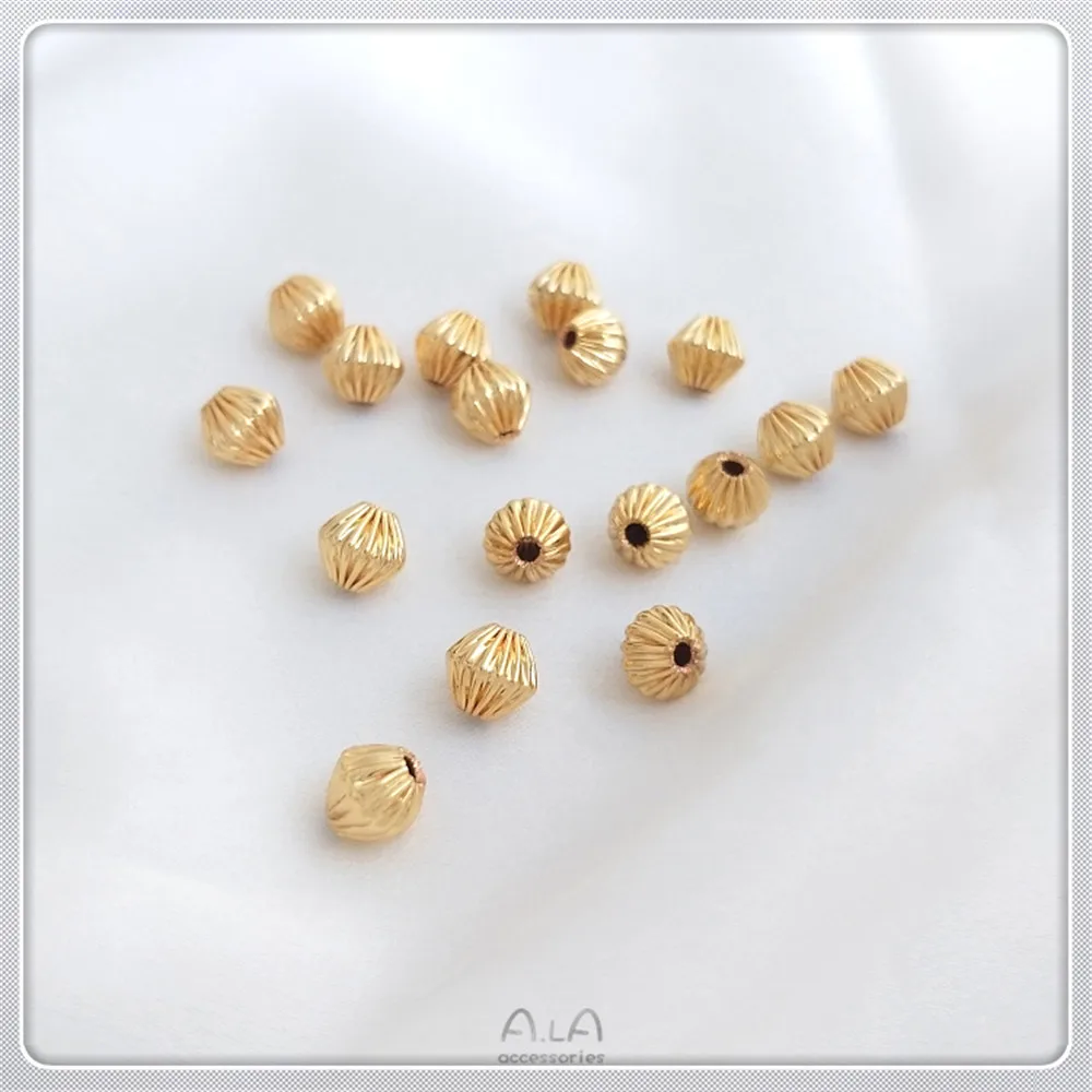 14K gold plated diamond-shaped melon beads spacer beads handmade diy copper plated real gold loose bead chain jewelry materials
14K gold plated diamond-shaped melon beads spacer beads handmade diy copper plated real gold loose bead chain jewelry materials