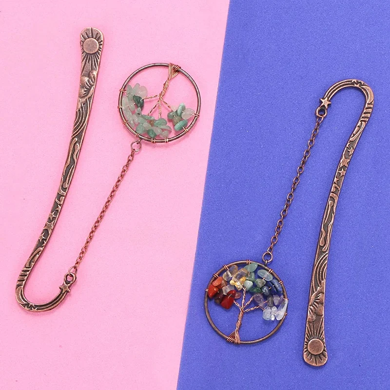 2 Pcs Bookmark Metal Bronze Star Sun Moon Bookmarks Vintage 7 Chakra Crystals Healing Stone Beaded Charm Pendant
2 Pcs Bookmark Metal Bronze Star Sun Moon Bookmarks Vintage 7 Chakra Crystals Healing Stone Beaded Charm Pendant