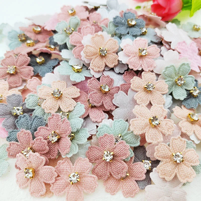100Pcs 2.3CM Flower With Rhinestone Applique For Clothes Hat Sewing Patches DIY Headwear Hair Clips Bow Decor Accessories
100Pcs 2.3CM Flower With Rhinestone Applique For Clothes Hat Sewing Patches DIY Headwear Hair Clips Bow Decor Accessories