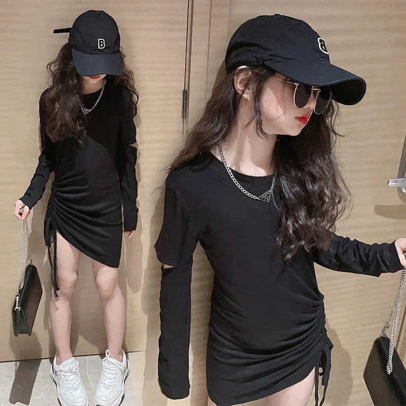 Korean Fashion Cotton Girls Cute Dress Toddler Dress Children Streetwear Clothes Solid Side Pleated Skinny Vestidos 13 14 Year
Korean Fashion Cotton Girls Cute Dress Toddler Dress Children Streetwear Clothes Solid Side Pleated Skinny Vestidos 13 14 Year