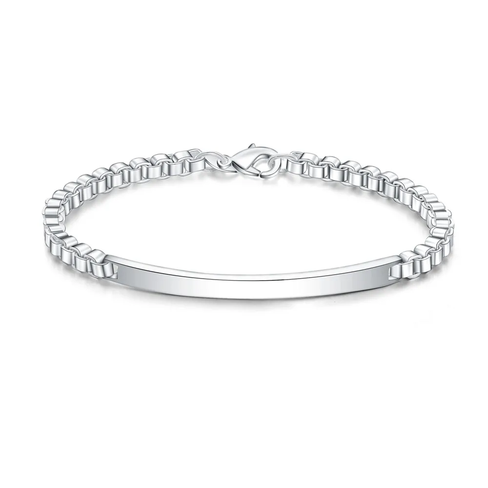 925 Sterling Silver Smooth Sideways Bracelet for Men Woman Charm Wedding Engagement Party Fashion Jewelry
925 Sterling Silver Smooth Sideways Bracelet for Men Woman Charm Wedding Engagement Party Fashion Jewelry