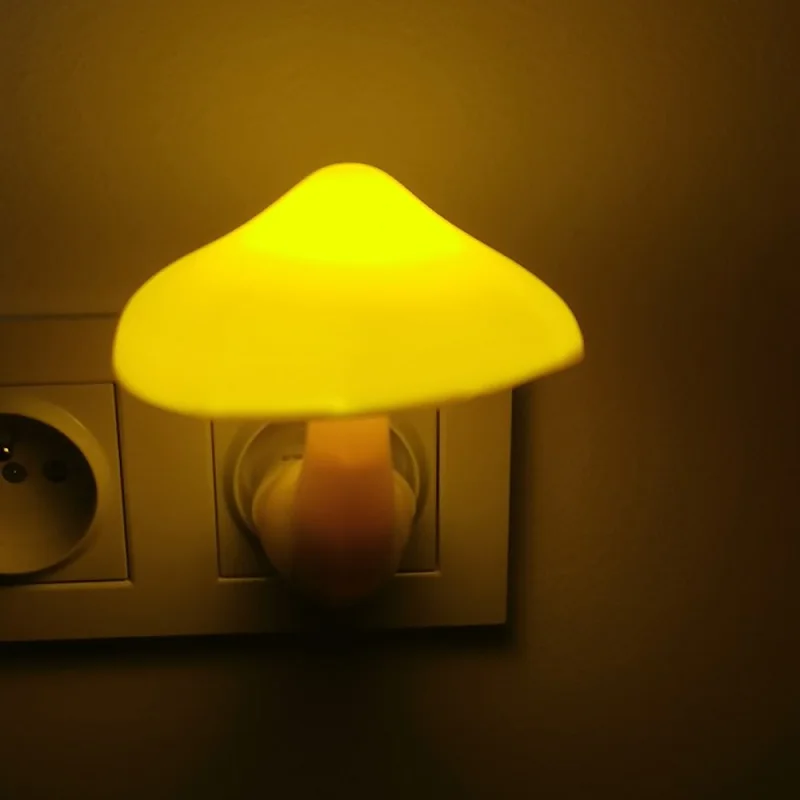 Mushroom LED Night Light US Plug-in Wall Socket Lamp Warm White Light-control Sensor for Party Bedroom Home Decoration Lighting
Mushroom LED Night Light US Plug-in Wall Socket Lamp Warm White Light-control Sensor for Party Bedroom Home Decoration Lighting