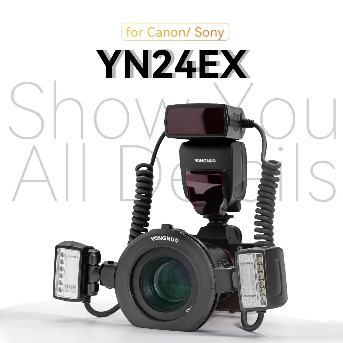 YONGNUO TTL 24EX LED Macro Ringlight Flash Speedlite Light YN24EX For Sony Canon Camera
YONGNUO TTL 24EX LED Macro Ringlight Flash Speedlite Light YN24EX For Sony Canon Camera