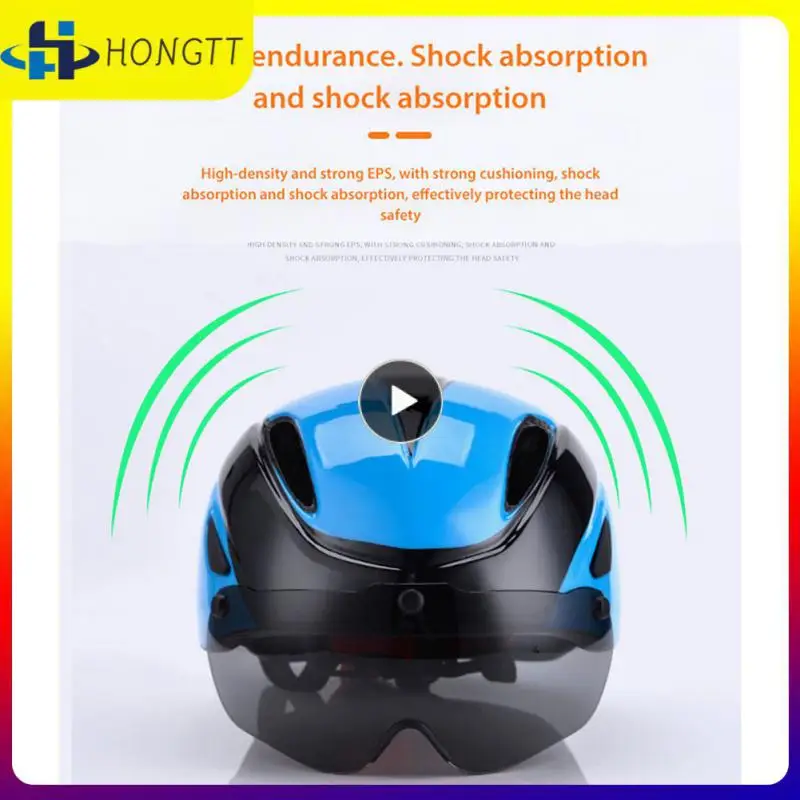 With Goggles Streamline Road Bike Mountain Bike Helmet Magnetic One-piece Riding Helmet Ventilated Bicycle Helmet Eps Unisex New
With Goggles Streamline Road Bike Mountain Bike Helmet Magnetic One-piece Riding Helmet Ventilated Bicycle Helmet Eps Unisex New