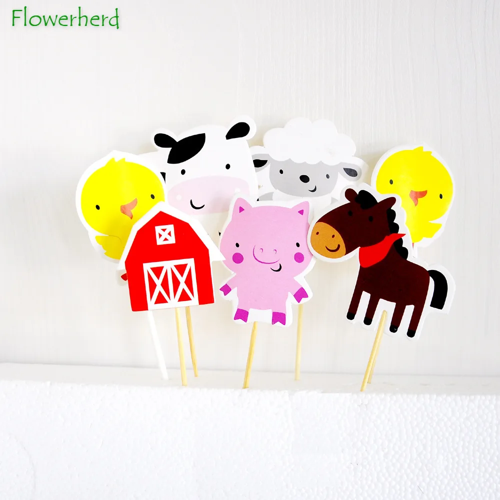 Cartoon Ranch Farm Animal Cupcake Inserts Cake Decoration Cake Insert Card Kids Children's Birthday Party Baby Shower Decoration
Cartoon Ranch Farm Animal Cupcake Inserts Cake Decoration Cake Insert Card Kids Children's Birthday Party Baby Shower Decoration