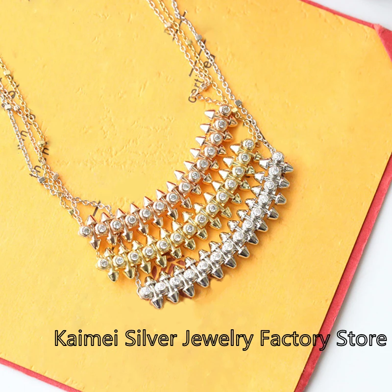 2022 Luxury Sterling Silver Rivet Necklace Fashion Classic Ladies Punk Style High Quality Party Couple Necklace Jewelry Gift
2022 Luxury Sterling Silver Rivet Necklace Fashion Classic Ladies Punk Style High Quality Party Couple Necklace Jewelry Gift