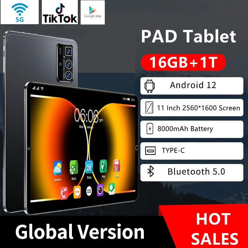 2024 New Global Version 11 Inch Tablet Android12 16GB Ram 1T Rom Dual SIM 10 Core WPS GPS Bluetooth 5G Network GPS WPS Tablet PC
2024 New Global Version 11 Inch Tablet Android12 16GB Ram 1T Rom Dual SIM 10 Core WPS GPS Bluetooth 5G Network GPS WPS Tablet PC