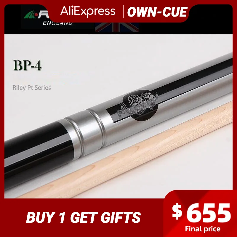RILEY PT Series BP-4 Pool Cue Billiard 11.85mm Everest Tip with High-Quality Extension 1/2 Split SS Acculoc Joint A5 Maple Shaft
RILEY PT Series BP-4 Pool Cue Billiard 11.85mm Everest Tip with High-Quality Extension 1/2 Split SS Acculoc Joint A5 Maple Shaft