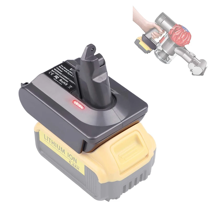 DW20V6 Battery Adapter for Dewalt 20V Li-ion Battery Convert To For Dyson V6 V03 SV04 SV09 DC62 DC59 Series Vacuum Cleaner
DW20V6 Battery Adapter for Dewalt 20V Li-ion Battery Convert To For Dyson V6 V03 SV04 SV09 DC62 DC59 Series Vacuum Cleaner