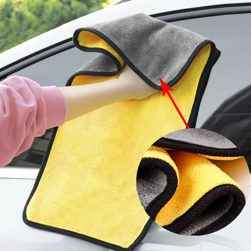 1pc Car Cleaning Drying Cloth Car Wash Microfiber Towel Thick Absorbent Detailing Care Towel Double-Faced Plush Wash Cloth
1pc Car Cleaning Drying Cloth Car Wash Microfiber Towel Thick Absorbent Detailing Care Towel Double-Faced Plush Wash Cloth