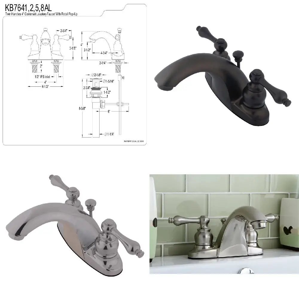 Quality Design Trendy and Stylish Oil Rubbed Bronze Finish 4 Inch Centerset Bathroom Faucet - Easy to Install and Use High Quali
Quality Design Trendy and Stylish Oil Rubbed Bronze Finish 4 Inch Centerset Bathroom Faucet - Easy to Install and Use High Quali