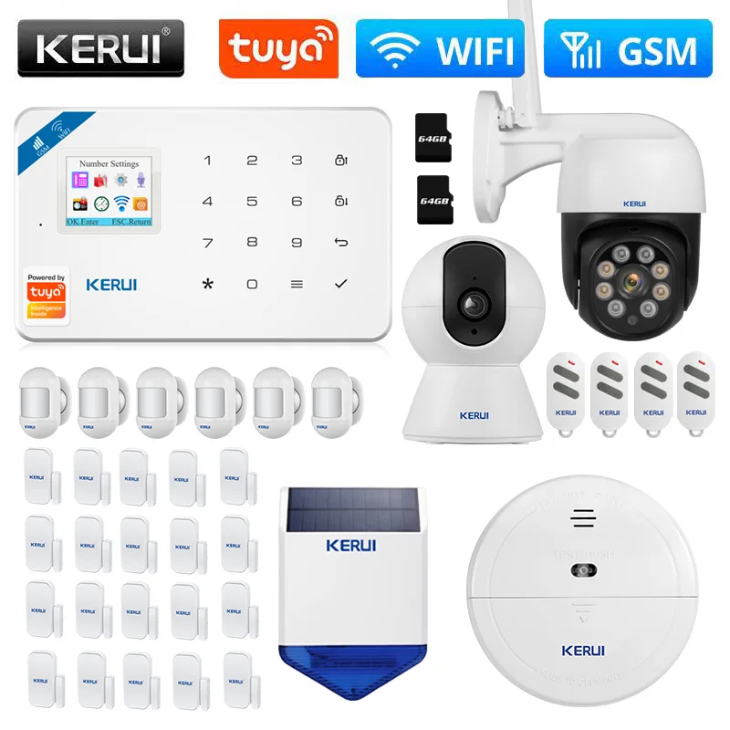 KERUI W181 Alarm System WIFI GSM Tuya Smart APP Support Alexa Home Security Alarm Motion Sensor Window Door Sensor Solar Siren
KERUI W181 Alarm System WIFI GSM Tuya Smart APP Support Alexa Home Security Alarm Motion Sensor Window Door Sensor Solar Siren