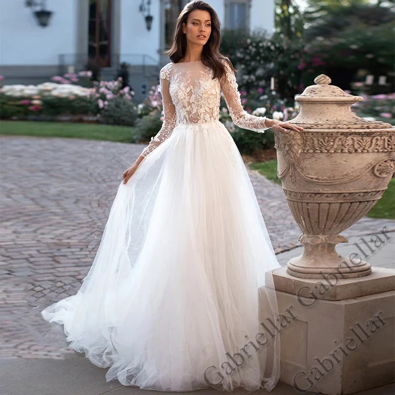 Gabriellar SCOOP Aline Wedding Dress Princess Buttons Exquisite Appliques Full-Sleeve Mopping Gown Vestido De Novia 2022 Women
Gabriellar SCOOP Aline Wedding Dress Princess Buttons Exquisite Appliques Full-Sleeve Mopping Gown Vestido De Novia 2022 Women