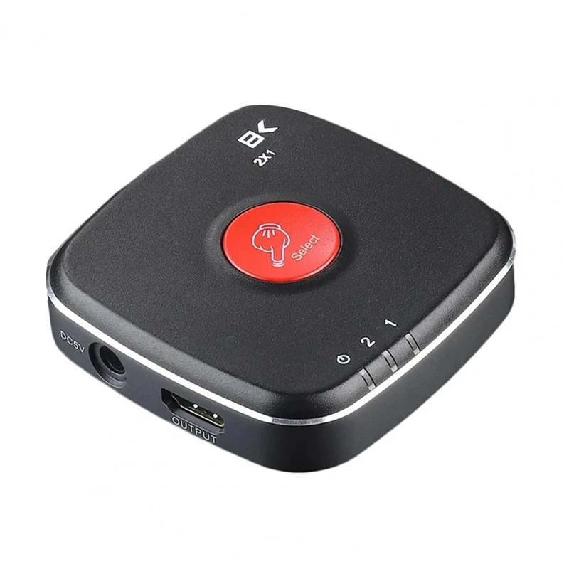 8K@60Hz HDMI Switch 2 In 1 Out HDMI 2.1 Switcher Screen Share Adapter 2x1 Switch 3D HDR10 4K@120Hz for PS5 TV Box PC To Monitor
8K@60Hz HDMI Switch 2 In 1 Out HDMI 2.1 Switcher Screen Share Adapter 2x1 Switch 3D HDR10 4K@120Hz for PS5 TV Box PC To Monitor