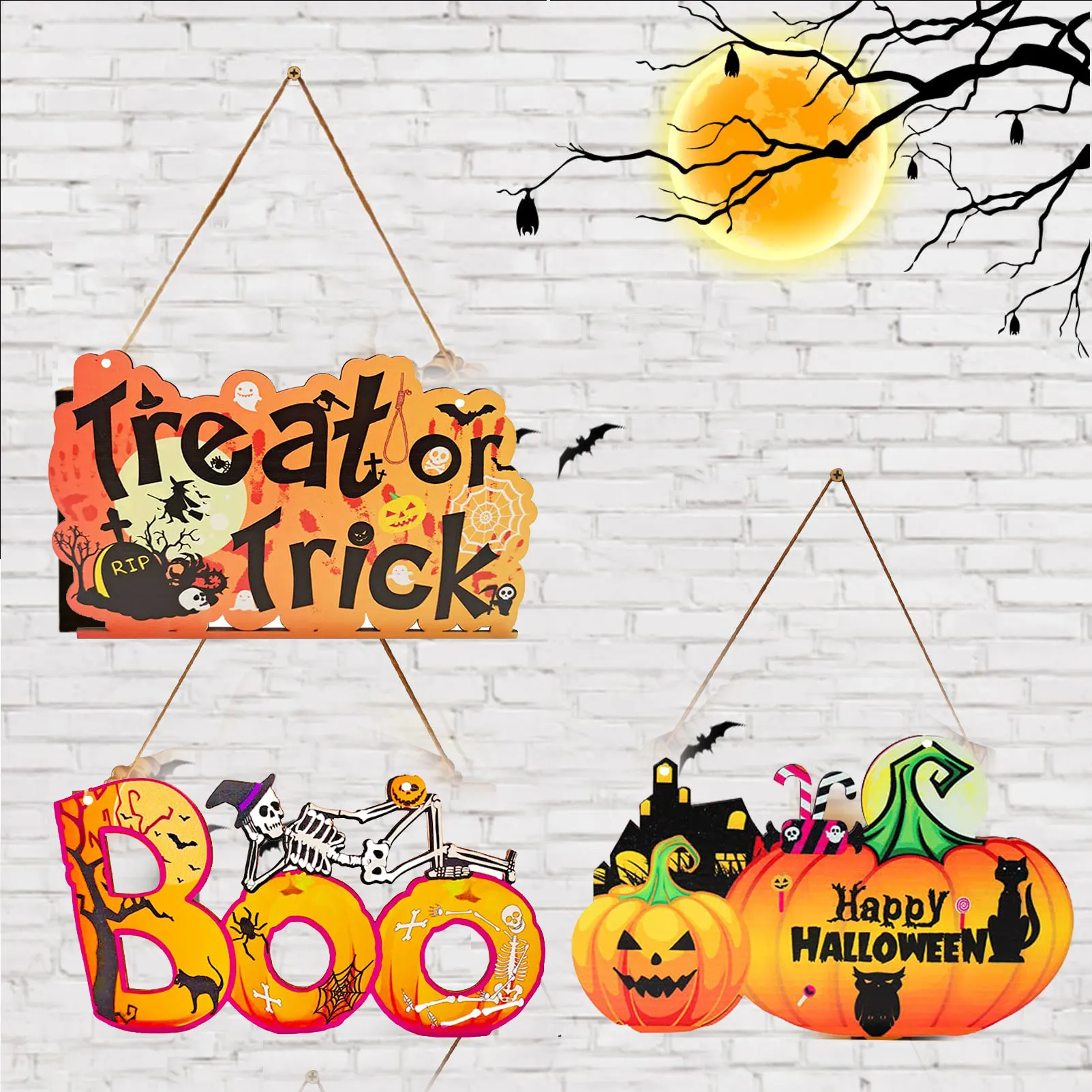 Halloween Wooden Ornaments Pumpkin Ghost Trick or Treat Pendants Halloween Party Decoration for Home Door Hanging Signs Kids Toy
Halloween Wooden Ornaments Pumpkin Ghost Trick or Treat Pendants Halloween Party Decoration for Home Door Hanging Signs Kids Toy