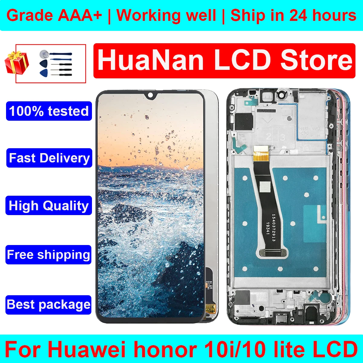 6.21" Original Display For Huawei Honor 10 lite lcd honor 10i HRY-LX1, HRY-LX1MEB, HRY-LX2 LCD + Touch Screen Digitizer Assembly
6.21" Original Display For Huawei Honor 10 lite lcd honor 10i HRY-LX1, HRY-LX1MEB, HRY-LX2 LCD + Touch Screen Digitizer Assembly