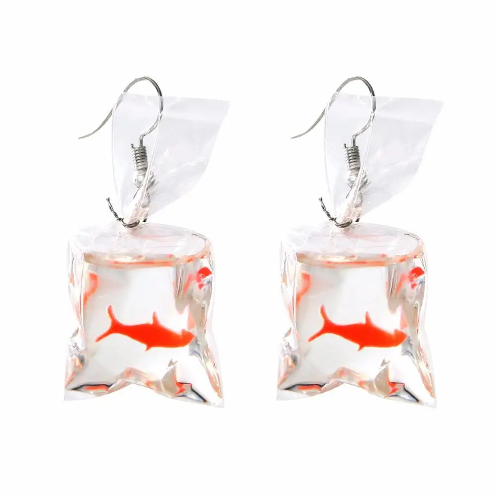 Fashion Creative Koi Fish goldfish Water Bag Dangle Earrings Cute Handmade Earrings Womens Jewelry
Fashion Creative Koi Fish goldfish Water Bag Dangle Earrings Cute Handmade Earrings Womens Jewelry