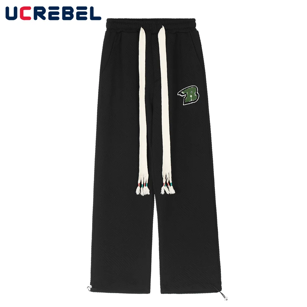 Letter Embroidery Sweatpants Mens Streetwear Drawstring Elastic Waist Loose Straight-leg Pants Drawstring Jogger Pants Men
Letter Embroidery Sweatpants Mens Streetwear Drawstring Elastic Waist Loose Straight-leg Pants Drawstring Jogger Pants Men