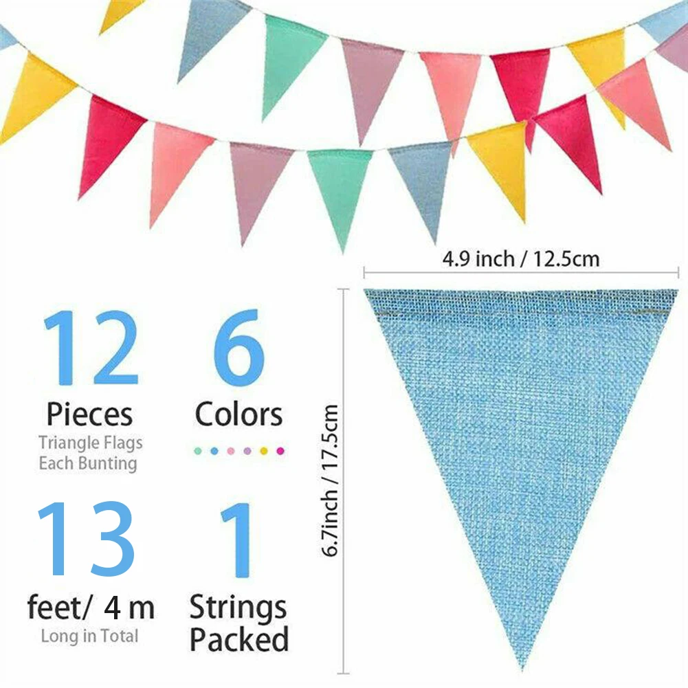 Colorful Triangle Bunting Banner For Wedding Birthday Party Decor Festival Party Decor Holiday Outdoor Garden Decor Waterproof
Colorful Triangle Bunting Banner For Wedding Birthday Party Decor Festival Party Decor Holiday Outdoor Garden Decor Waterproof