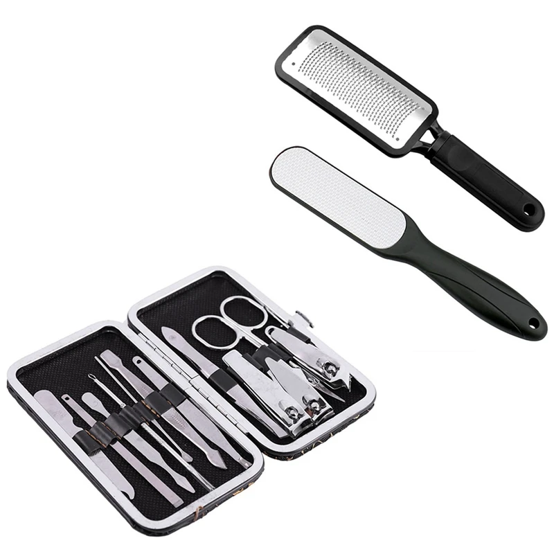 2 PCS Pedicure Rasp Foot File Callus Remover & 1Set 12 In 1 Stainless Steel Nail Clipper Set Pedicure Manicure Tools Set
2 PCS Pedicure Rasp Foot File Callus Remover & 1Set 12 In 1 Stainless Steel Nail Clipper Set Pedicure Manicure Tools Set