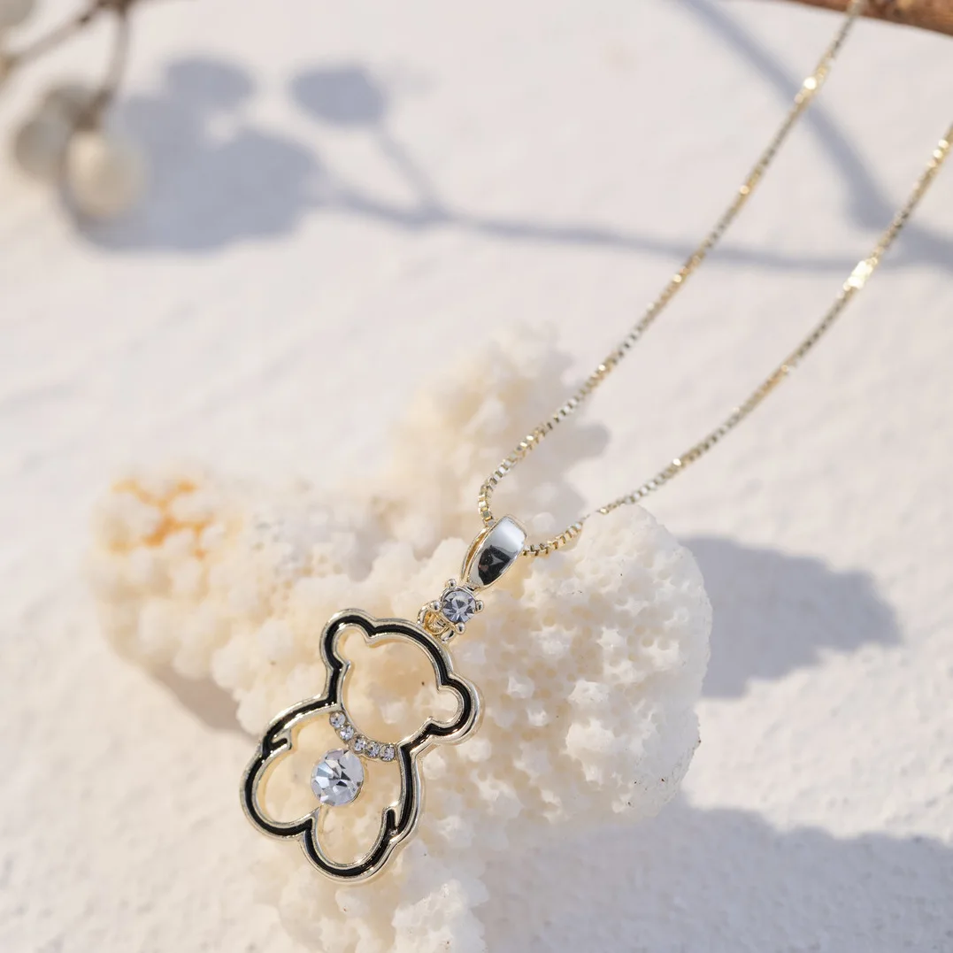 Korean New Fashion Cute Simple Gold Plated Hollow Tiny Bear Pendant Necklace Choker For Women Lovely Birthday Party Jewelry Gift
Korean New Fashion Cute Simple Gold Plated Hollow Tiny Bear Pendant Necklace Choker For Women Lovely Birthday Party Jewelry Gift