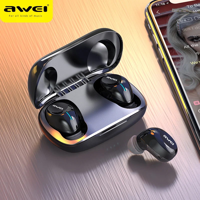 TWS-Наушники AWEI T20 с поддержкой Bluetooth 5,0 и сенсорным управлением 
TWS-Наушники AWEI T20 с поддержкой Bluetooth 5,0 и сенсорным управлением