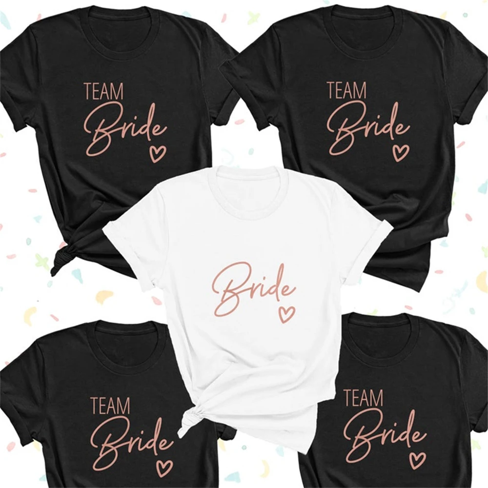 Team Bride Love Heart T Shirt Aesthetic Bridesmaid Bride Squad T-shirt Women Ulzzang Wedding Party Tops Tees Bachelor Party Top
Team Bride Love Heart T Shirt Aesthetic Bridesmaid Bride Squad T-shirt Women Ulzzang Wedding Party Tops Tees Bachelor Party Top