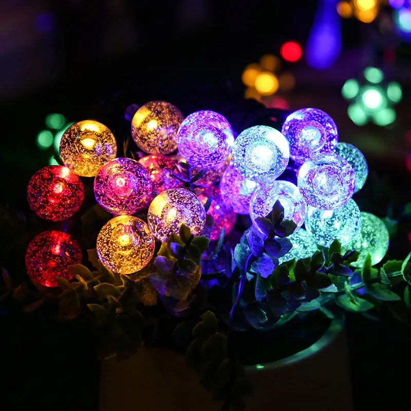 20/30/50 LEDS Outdoor 8 Modes Waterproof Crystal ball 5M/10M Solar Lamp Power LED Christmas tree Lights Garden Holiday Decor
20/30/50 LEDS Outdoor 8 Modes Waterproof Crystal ball 5M/10M Solar Lamp Power LED Christmas tree Lights Garden Holiday Decor