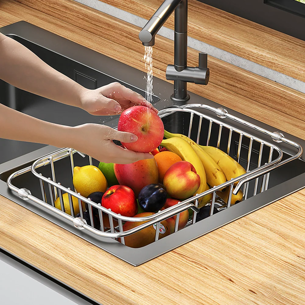 Dish Rack Cutlery Holder Sink Drainer Basket Stainless Steel Expandable Kitchen
Dish Rack Cutlery Holder Sink Drainer Basket Stainless Steel Expandable Kitchen