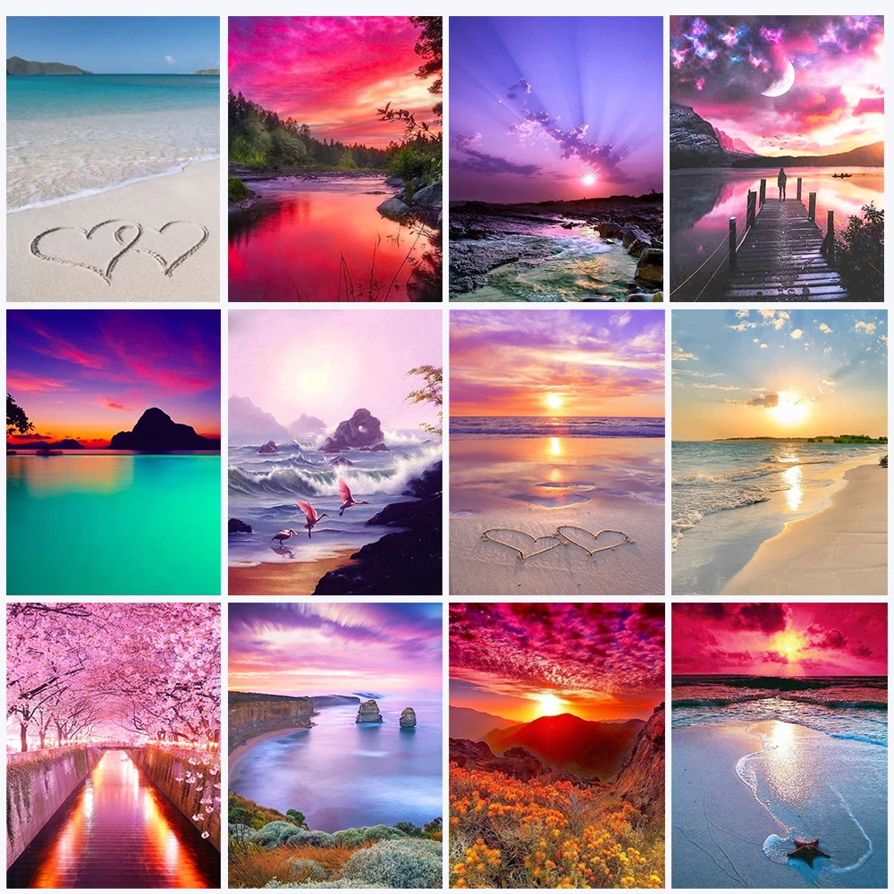 5D Diy Diamond Painting Colorful Landscape Rhinestone Mosaic Cross Stitch Kit Full Diamond Sea Sunset Artist Home Decoration
5D Diy Diamond Painting Colorful Landscape Rhinestone Mosaic Cross Stitch Kit Full Diamond Sea Sunset Artist Home Decoration