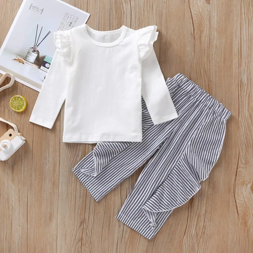 Autumn Kids Clothes Set Girls Cute Hot Selling Breathable Autumn Long Sleeve Fashion Lace T-shirt Stripe Pants Outfits
Autumn Kids Clothes Set Girls Cute Hot Selling Breathable Autumn Long Sleeve Fashion Lace T-shirt Stripe Pants Outfits