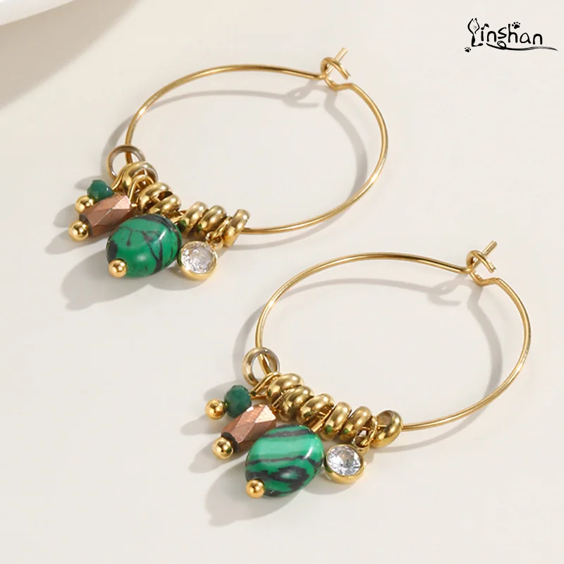 Lin Shan INS Malachite Titanium Steel Earrings Net Red Exaggerated Niche Light Luxury Women's Ear Accessories Dorp Shipping
Lin Shan INS Malachite Titanium Steel Earrings Net Red Exaggerated Niche Light Luxury Women's Ear Accessories Dorp Shipping