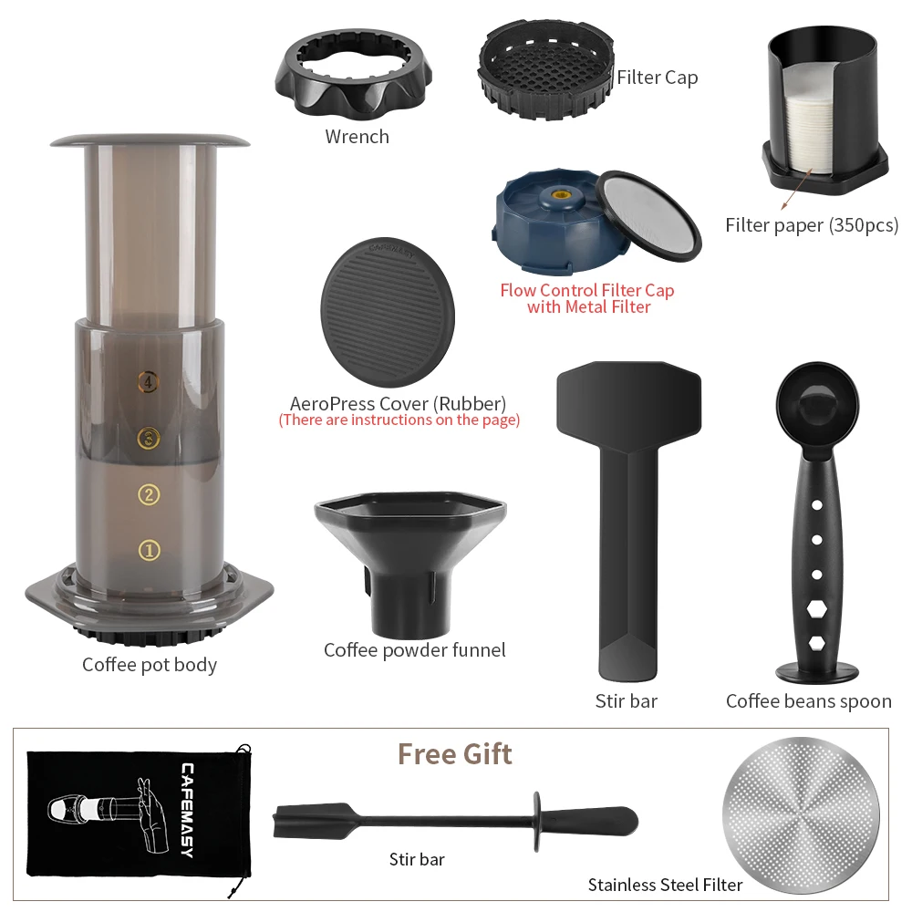 CAFEMASY Аэропресс прозрачный
CAFEMASY Аэропресс прозрачный