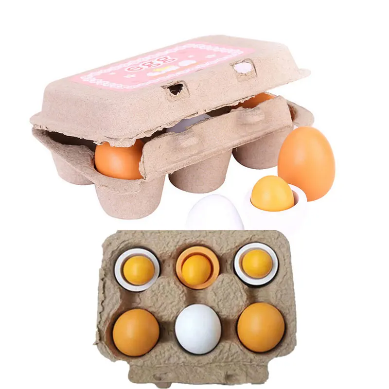 6pcs Simulation Wooden Eggs Toys Set Kids Pretend Play Wood Food Eggs Yolk Kitchen Food Children Kid Education Montessori Toys
6pcs Simulation Wooden Eggs Toys Set Kids Pretend Play Wood Food Eggs Yolk Kitchen Food Children Kid Education Montessori Toys
