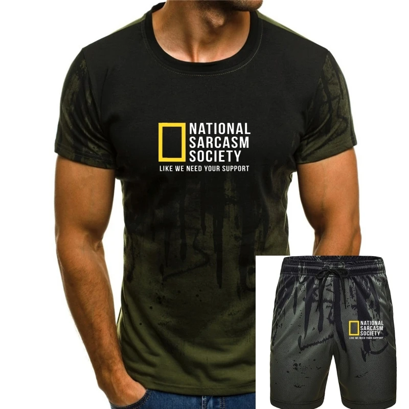 

National Sarcasm Society Funny Sarcastic T-Shirt Tops T Shirt Prevailing Printed On Cotton Men's Top T-Shirts Normcore