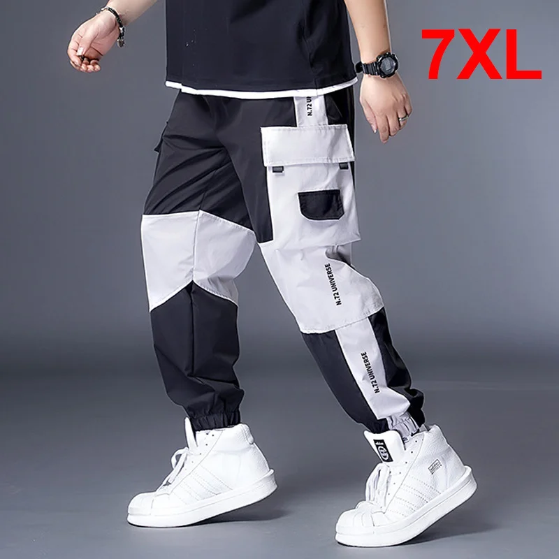 Patchwork Pant Cargo Pencil Joggers Men Sweatpants Baggy Pants Streetwear Fashion Trousers Elastic Waist Male Big Size 7XL HX613 
Patchwork Pant Cargo Pencil Joggers Men Sweatpants Baggy Pants Streetwear Fashion Trousers Elastic Waist Male Big Size 7XL HX613
