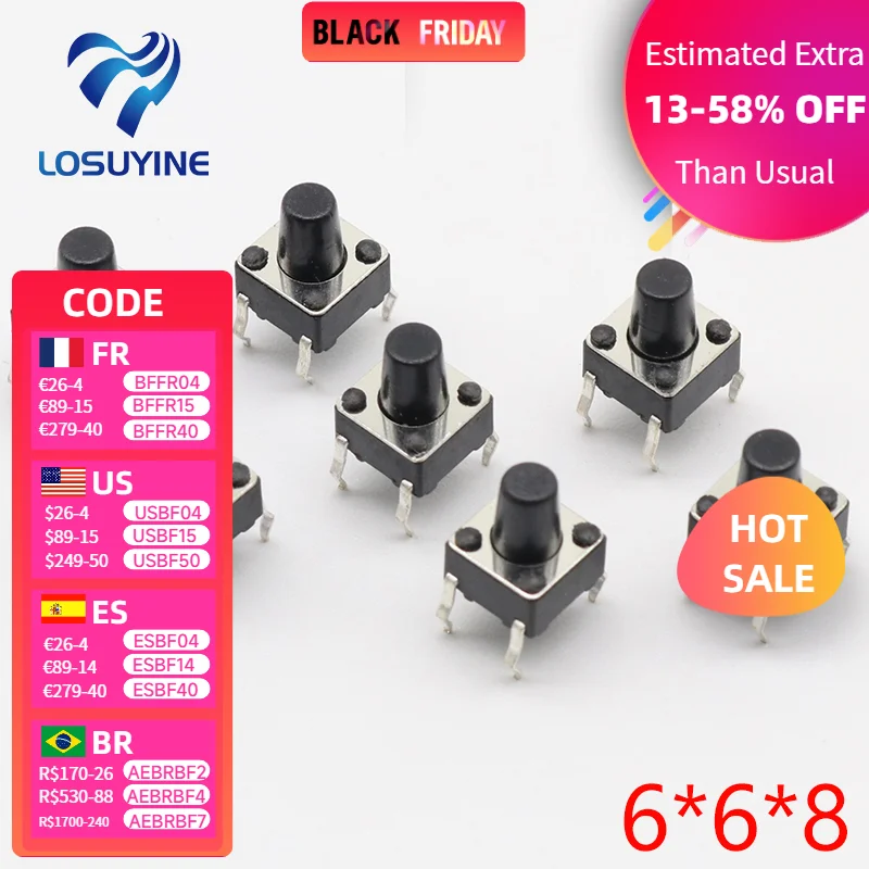 Тактильная Кнопка G93, микро переключатель 6 х6х8 мм, 4 контакта, прямой самосброс, DIP-топ, медь, 50 шт./партия
Тактильная Кнопка G93, микро переключатель 6 х6х8 мм, 4 контакта, прямой самосброс, DIP-топ, медь, 50 шт./партия