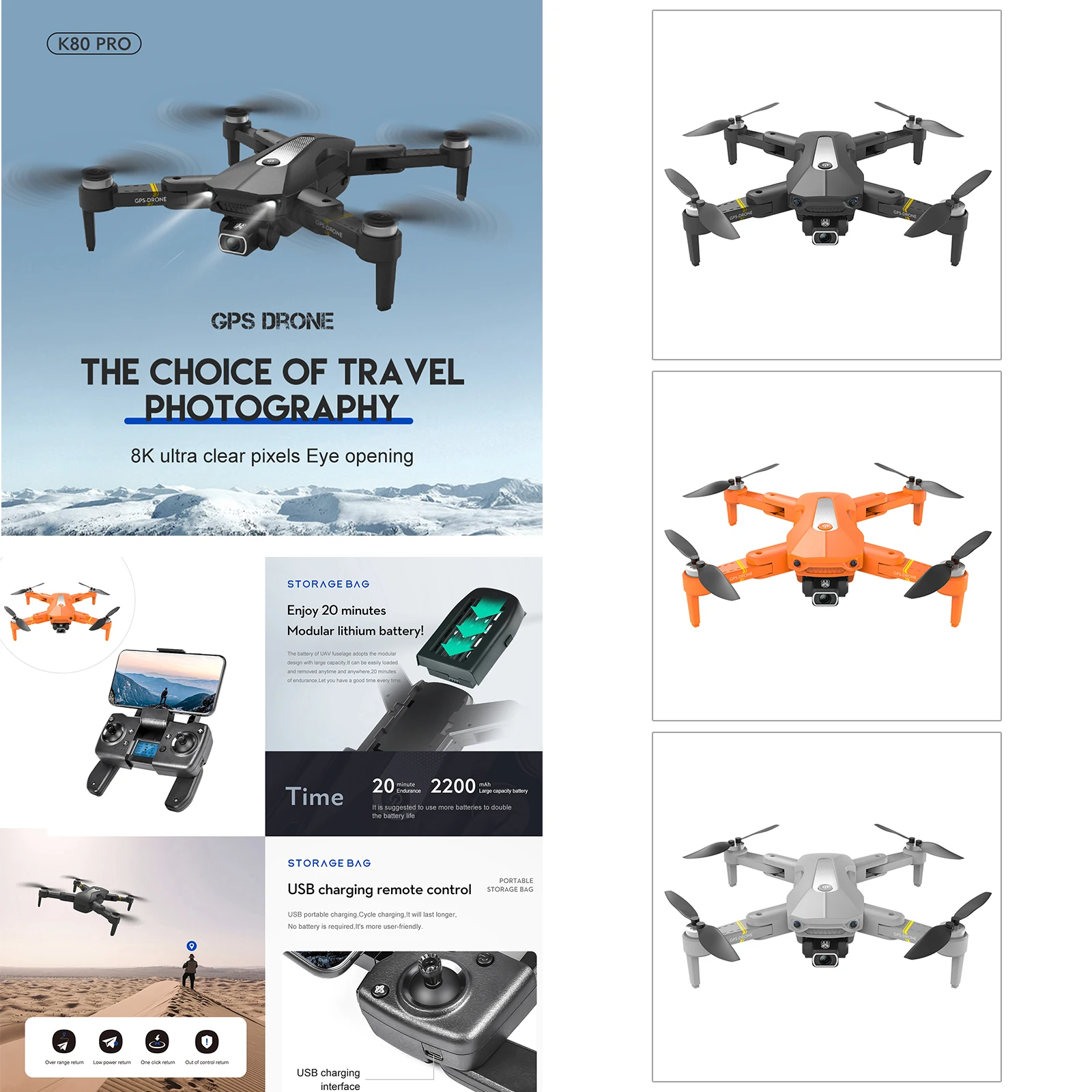 K80 Flow Positioning RC Quadcopter with 8K HD Camera, , Foldable Live Video 6axis for Learning
K80 Flow Positioning RC Quadcopter with 8K HD Camera, , Foldable Live Video 6axis for Learning