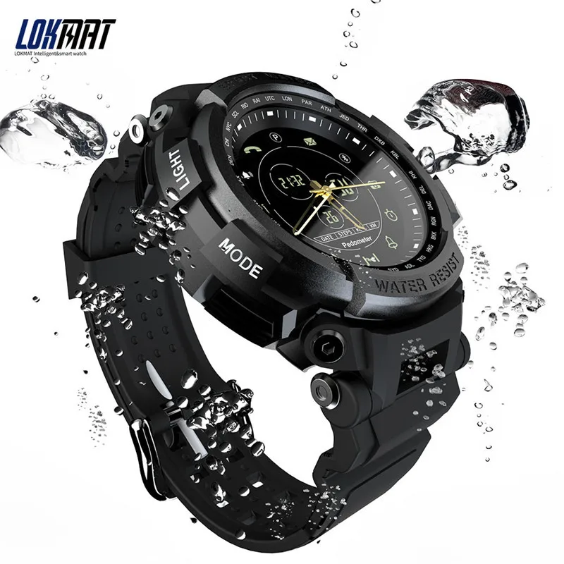

Smart Watch LOKMAT MK28 Watch For Men Fitness sports watche Smartwatch IP68 Waterproof Watches Bluetooth Message For Android IOS
