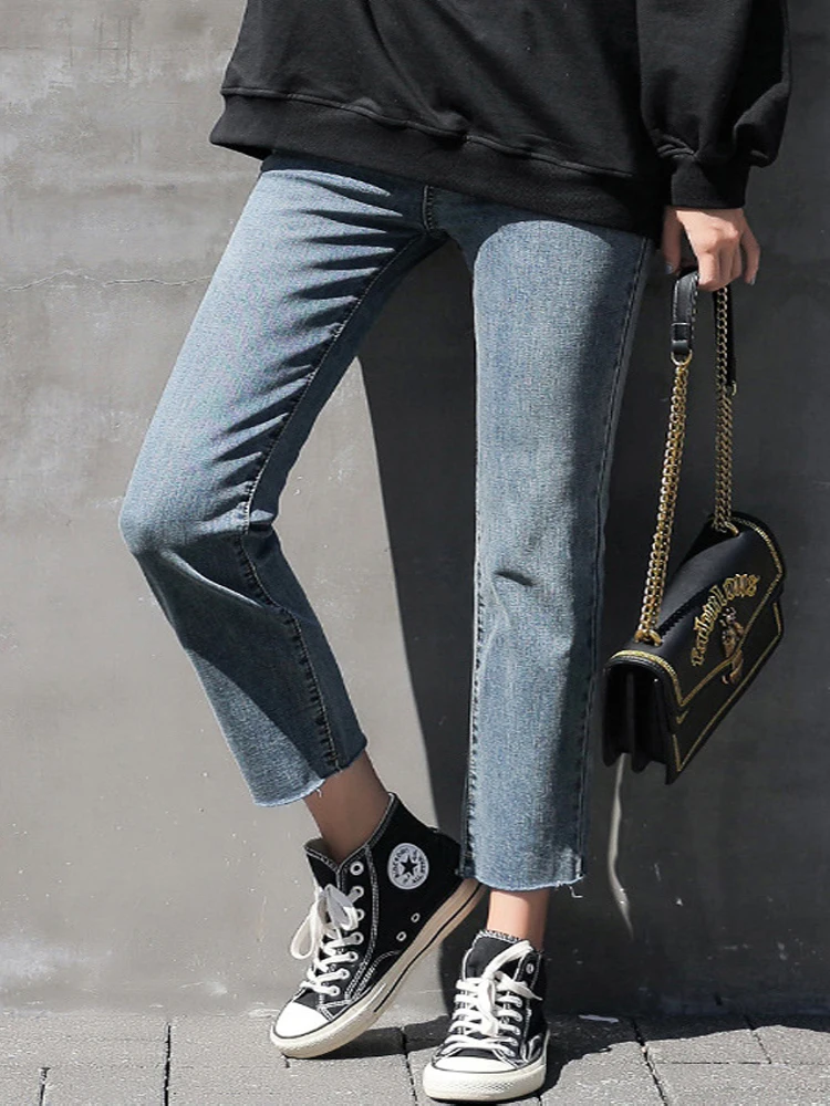 Women's Jeans Straight Ankle Length Korean Fasion High Waisted Cargo Pants Boyfriend clothes Streetwear Jeans for Women 20223
Women's Jeans Straight Ankle Length Korean Fasion High Waisted Cargo Pants Boyfriend clothes Streetwear Jeans for Women 20223